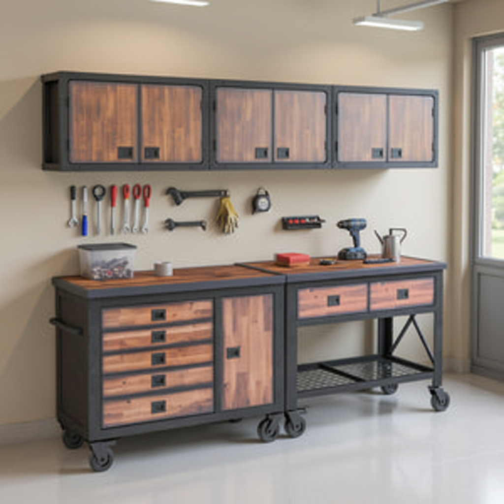 Duramax 5-Piece Garage Storage Combo Set w/ Workbench, Tool Chest and Wall Cabinets 5WBTC3WC