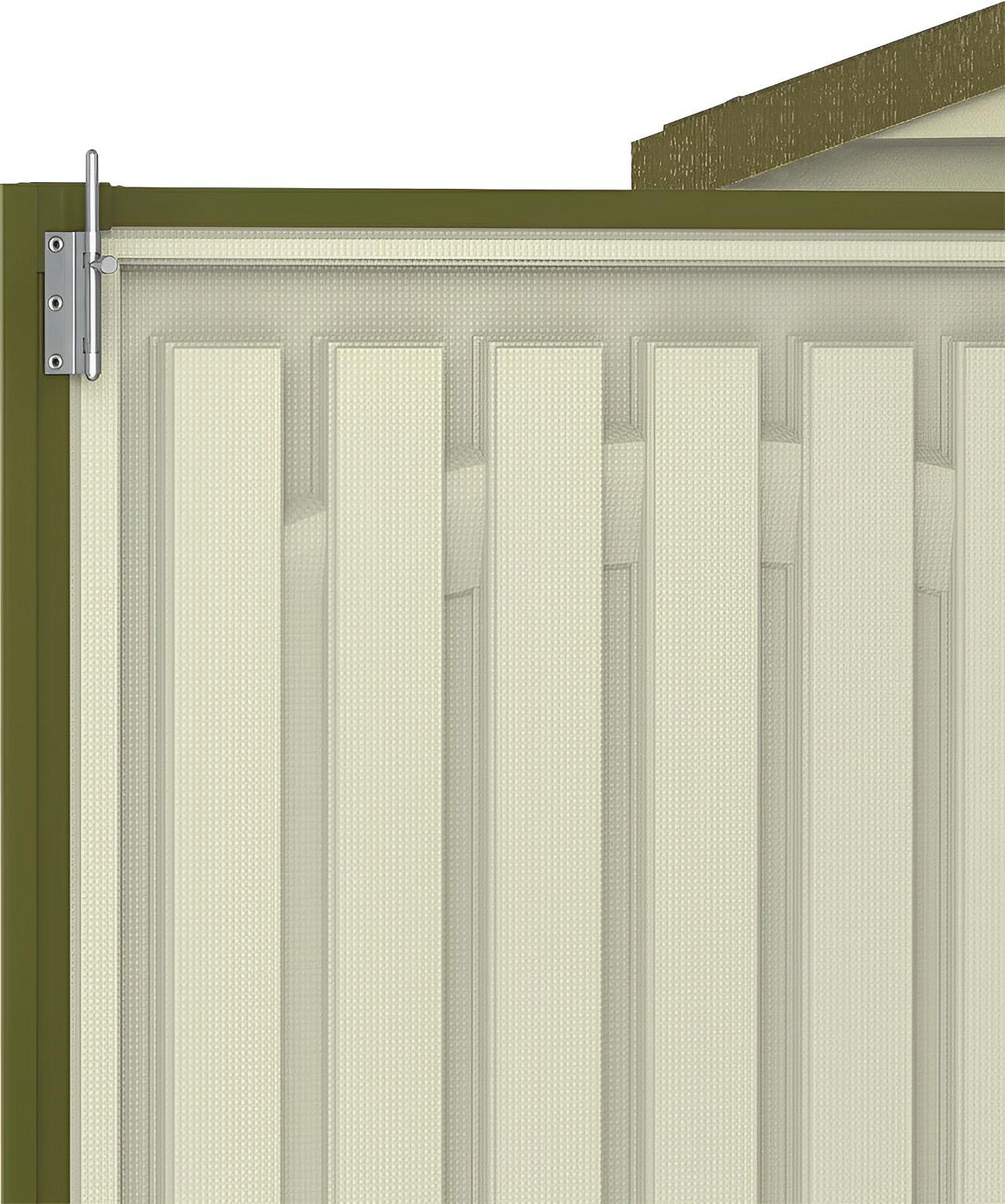 Close-up of Duramax Woodbridge PLUS Vinyl Shed wall panel detailing