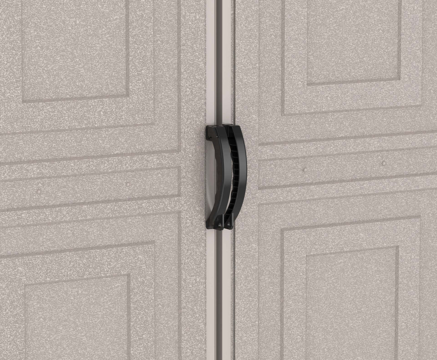 Duramax vinyl garage door handle detail highlighting durability and design.