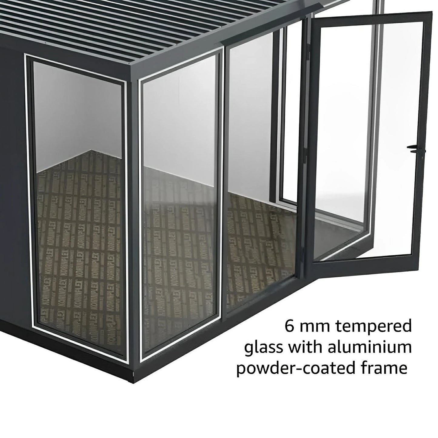 Duramax 10x10 Garden Glass Room with aluminum frame and tempered glass