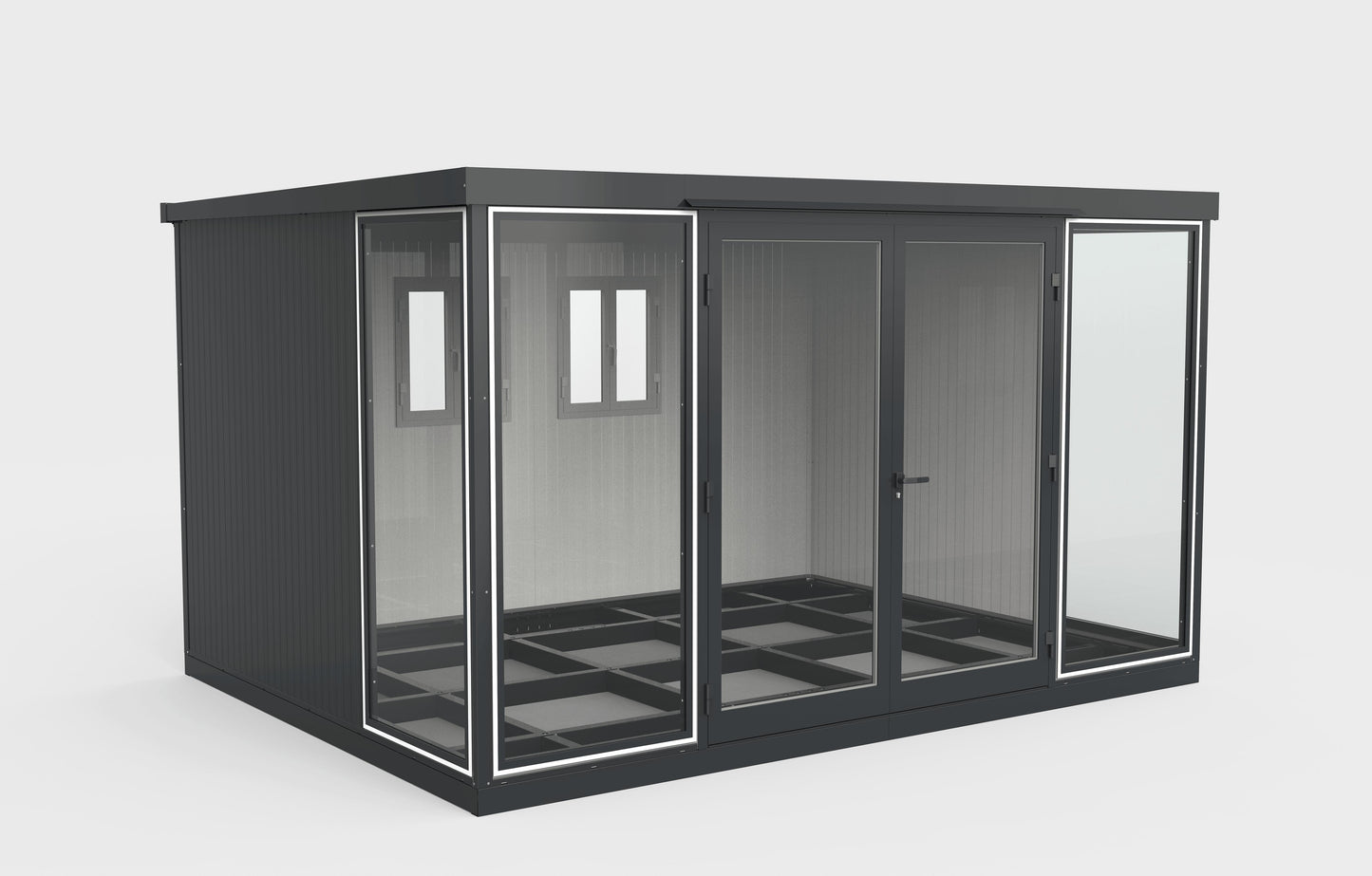 Duramax 13x10 Glass Garden Room 32003 showcasing stylish design and versatile functionality for backyard use.