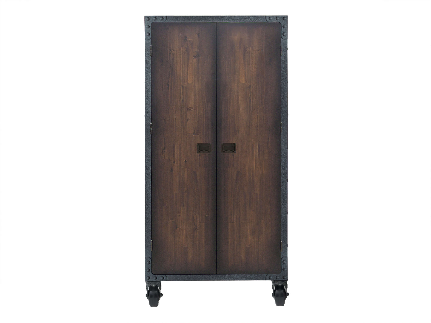 Duramax 36x72 industrial cabinet with wheels, metal and wood design, ideal for home and garage storage.