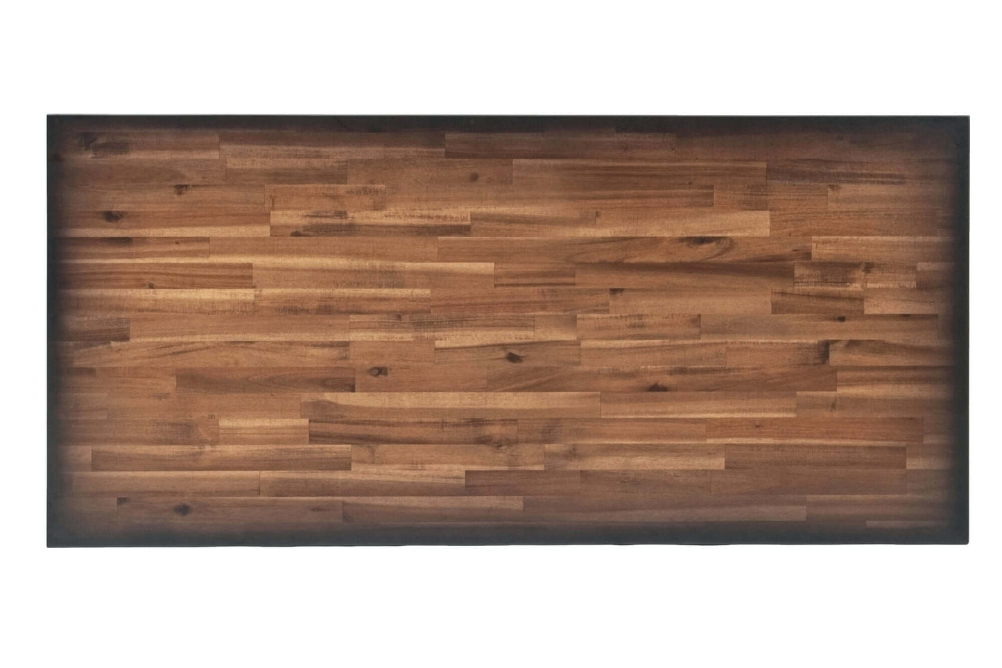 Duramax Industrial Worktable wooden top with dark finish, showcasing durable construction suitable for heavy-duty use.