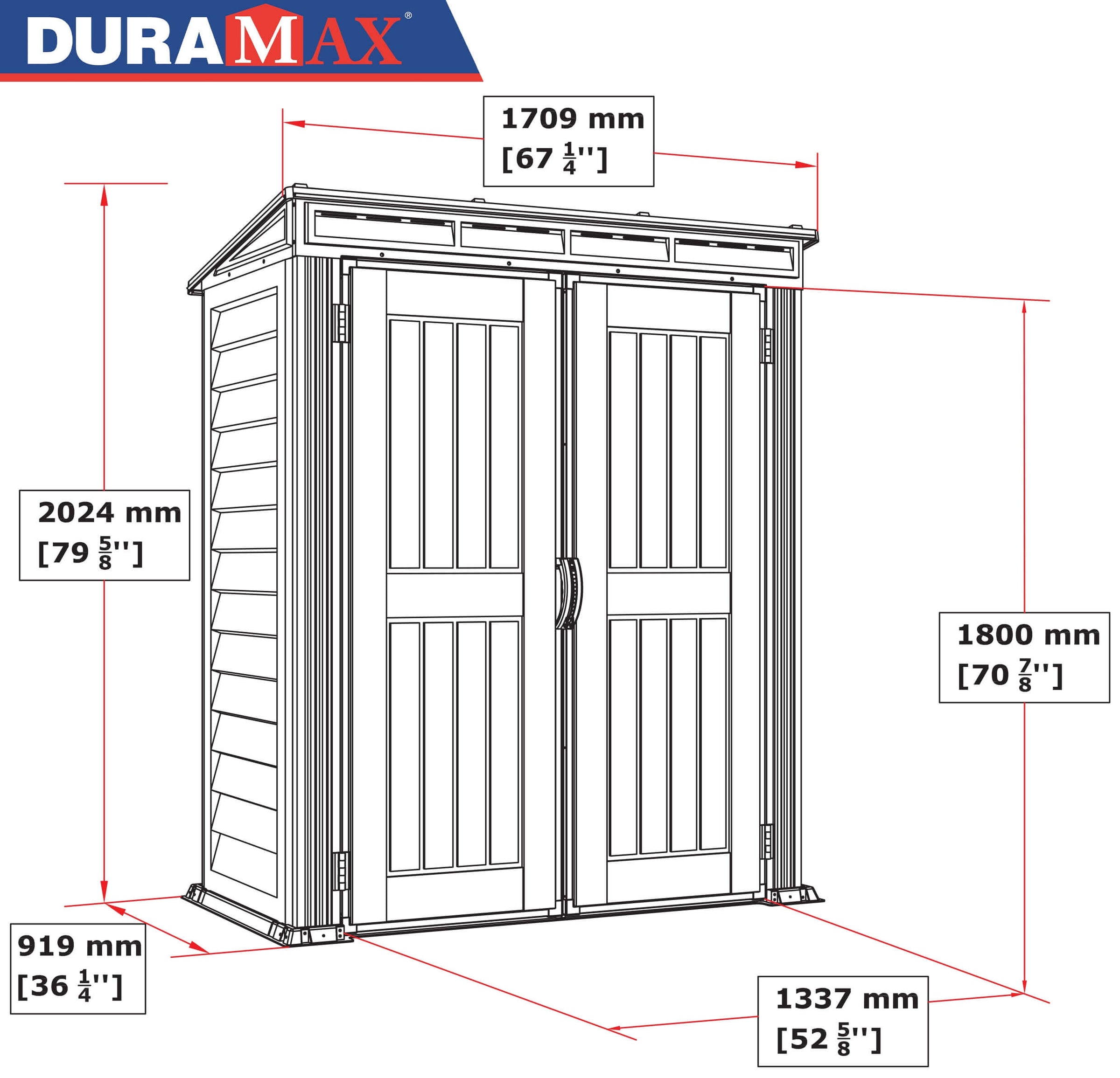 Duramax 5x3 YardMate Vinyl Shed w/ Floor 05325