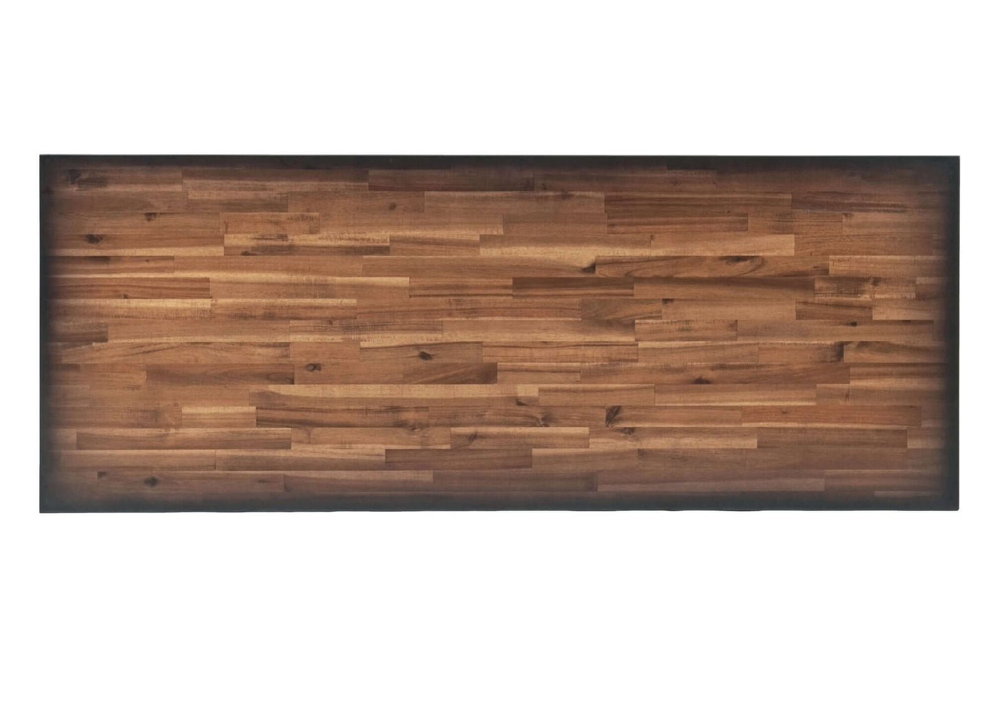 Duramax industrial worktable top with dark-finished wooden design, showcasing a durable and stylish surface for workspace needs.