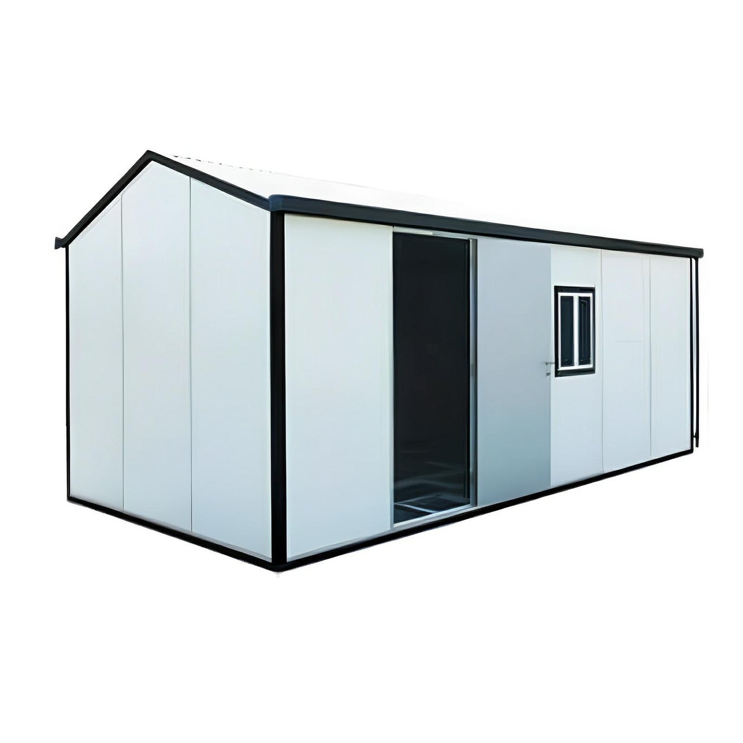 Duramax Gable Roof 3' Extension Kit with glass window for existing insulated buildings, durable galvanized steel.