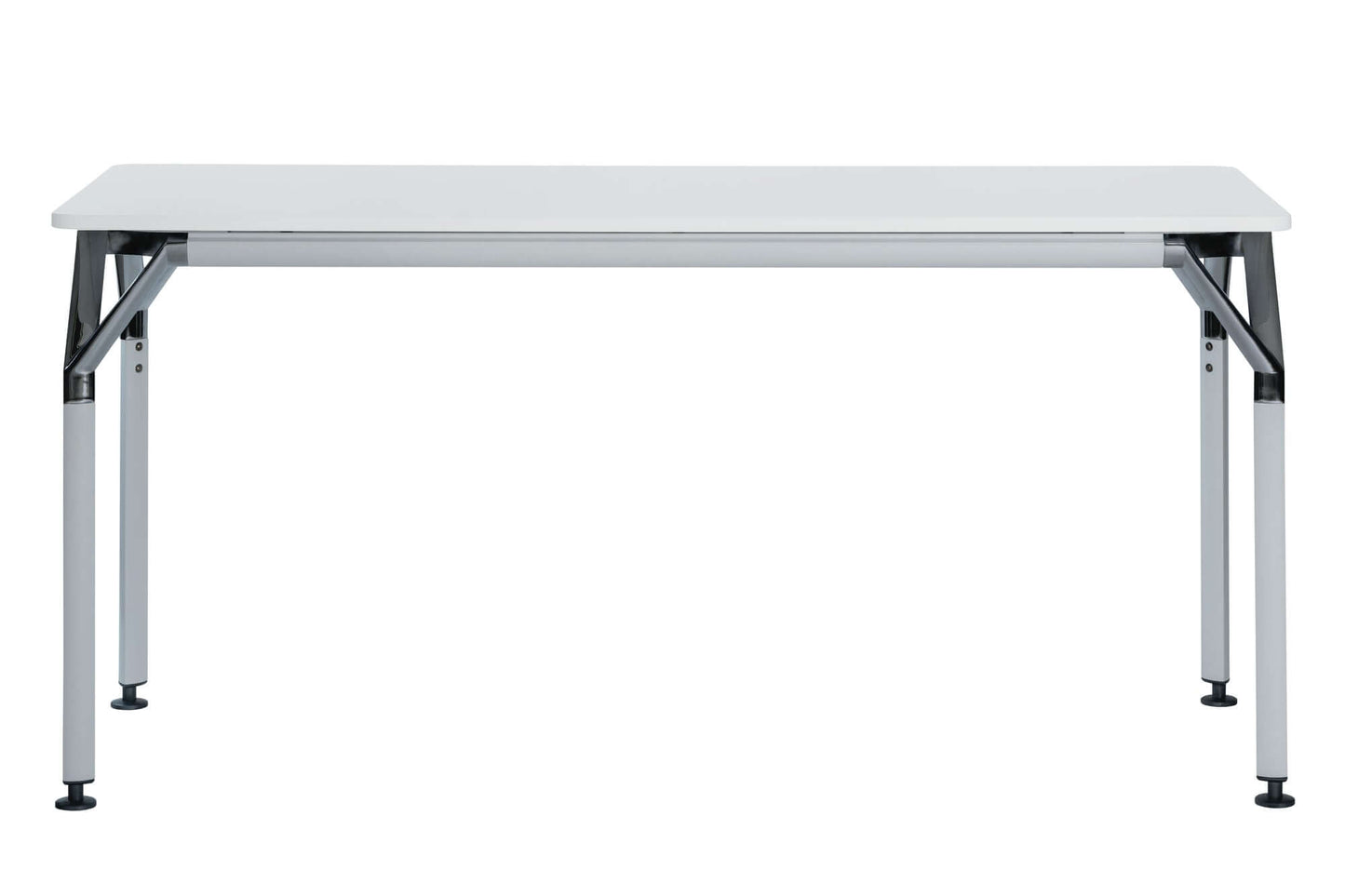 Duramax Ramo Desk 68054 with die-cast aluminum chrome details and sturdy aluminum legs, perfect for modern home or office space.