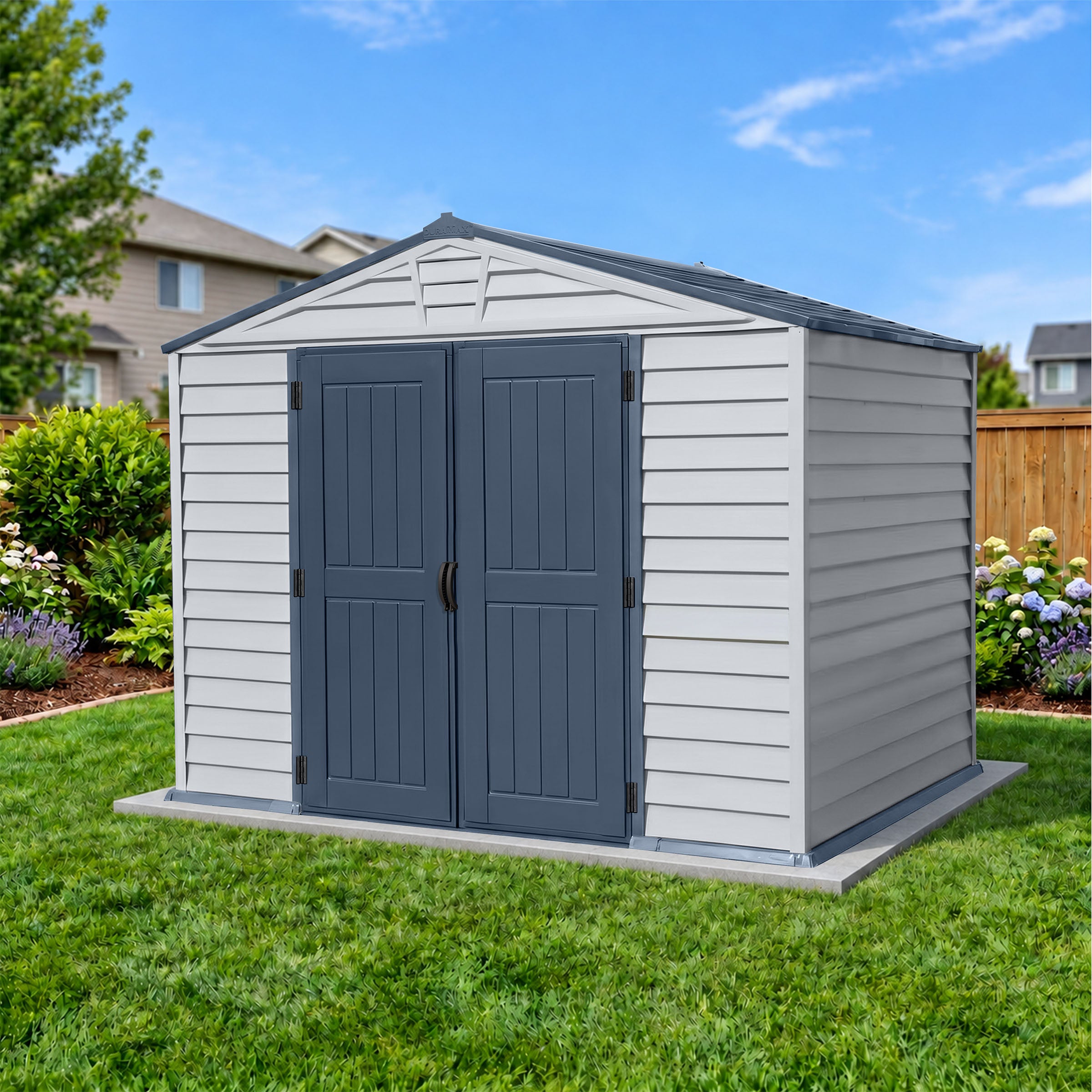 Duramax 10.5x8 StoreMax PLUS Vinyl Shed with Floor