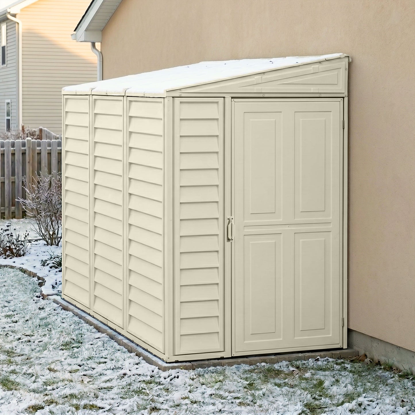 Duramax 4x8 SideMate Vinyl Shed w/ Foundation 06625