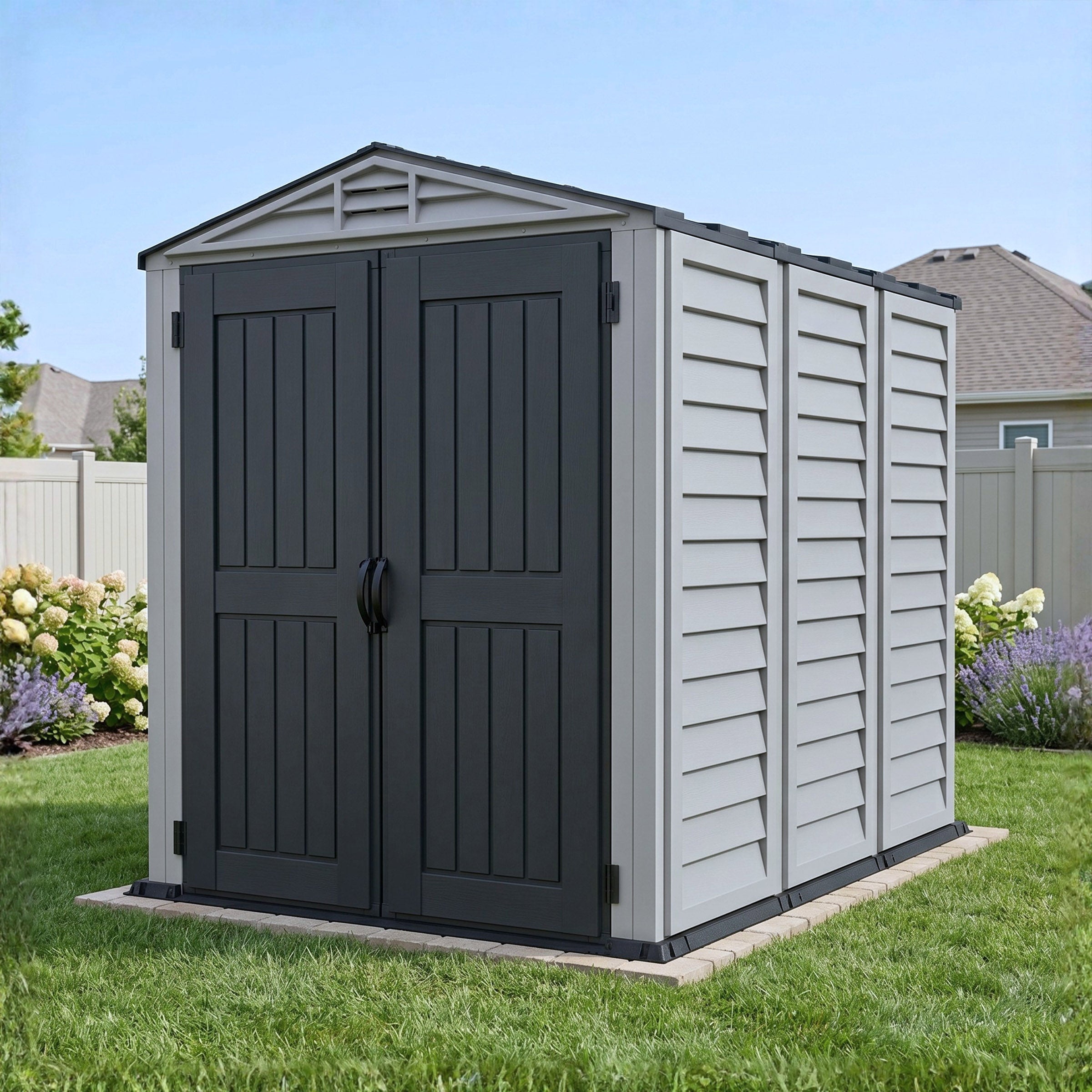 Duramax 5x8 YardMate PLUS Vinyl Shed with Floor