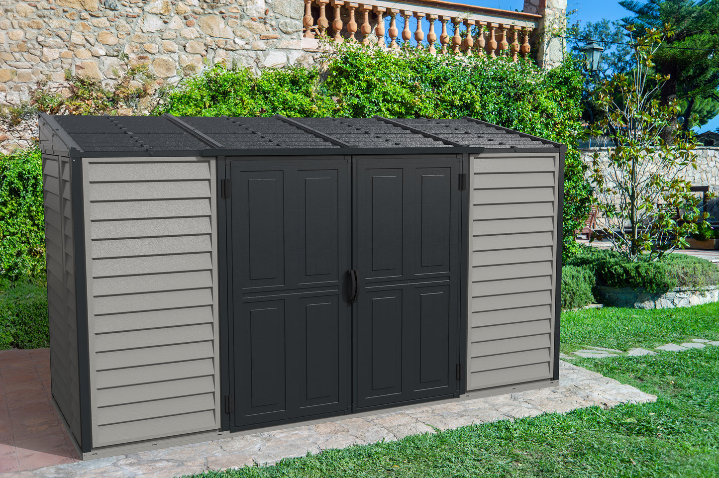 Duramax Vinyl Shed 10 x 4 SideMate Plus ProStorage 36825