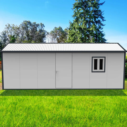 Duramax 22x10 Gable Roof Insulated Building - Ideal for offices or workshops. Easy installation, minimal mess. Perfect prefabricated solution. 