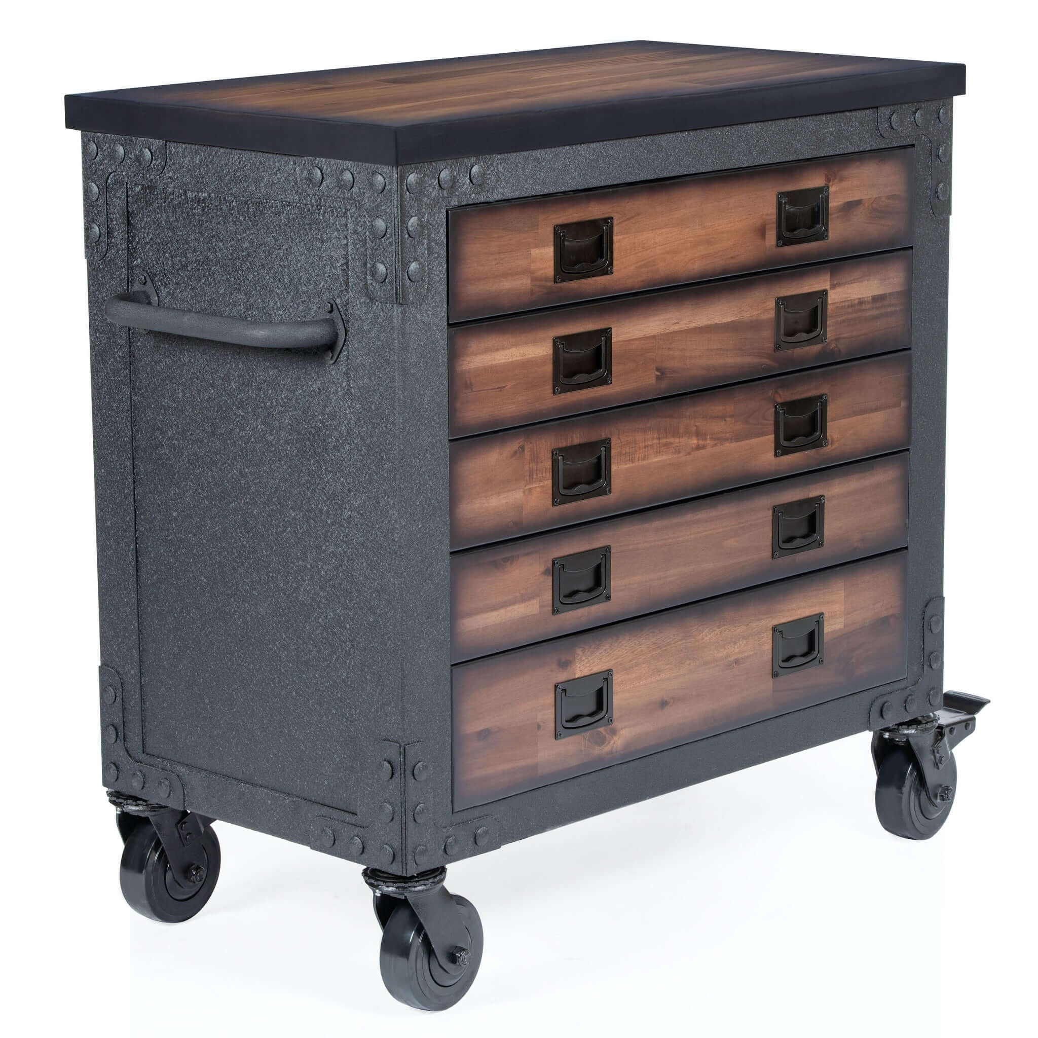 Duramax 36 In 5 Drawer Rolling Tool Chest w/ Wood Top 68006