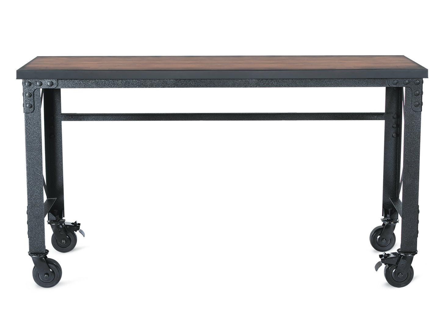 Duramax 62 In x 24 In Rolling Industrial Worktable Desk w/ solid wood top 68021