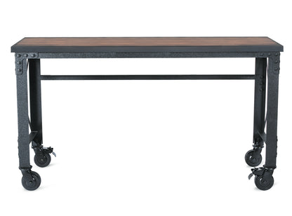 Duramax 62 In x 24 In Rolling Industrial Worktable Desk w/ solid wood top 68021