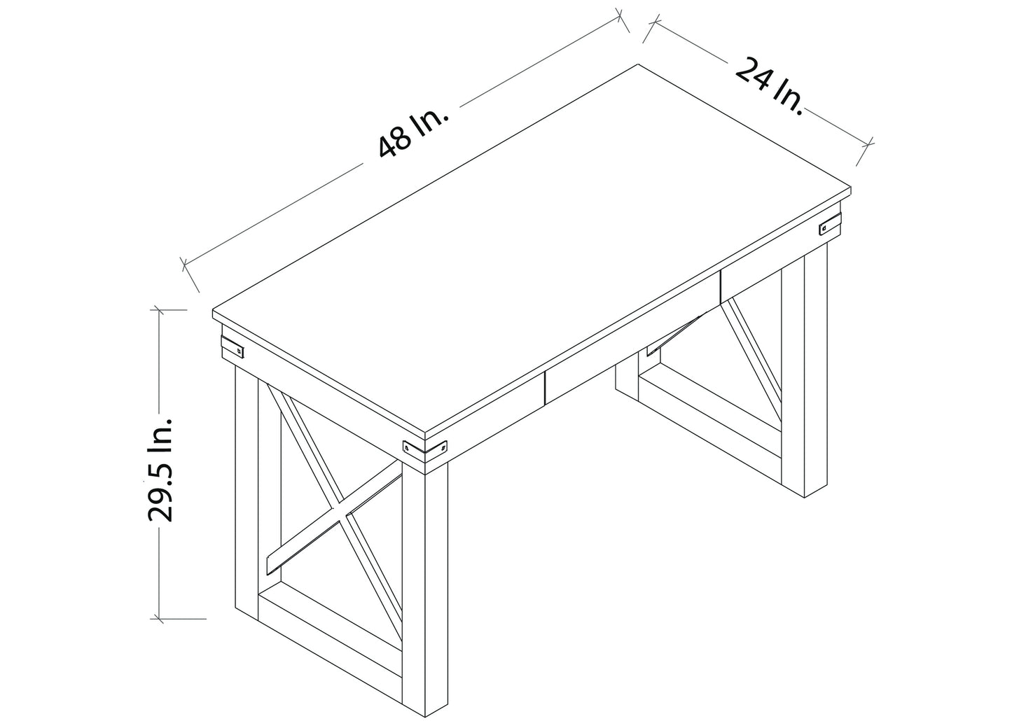 Duramax 48 In Felix Wood Desk w/ Drawer 68040