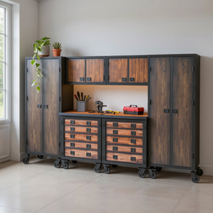 Duramax 6-Piece Garage Storage Combo Set w/ Tool Chests, Wall Cabinets and Free Standing Cabinets 6P2TC2WC2FC