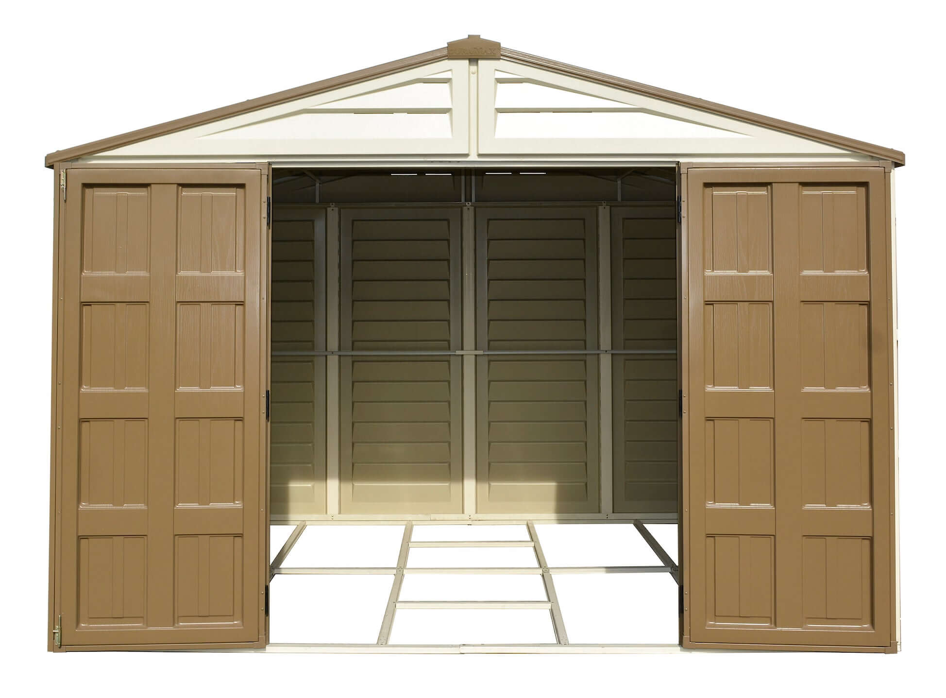 Duramax 10.5x10.5 Woodbridge PLUS Vinyl Shed w/ Foundation 40224
