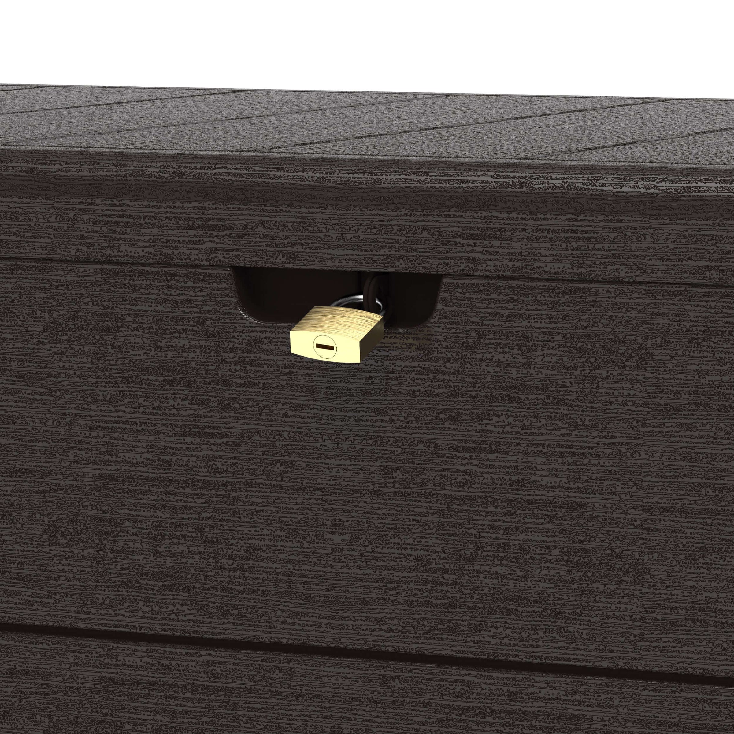 Duramax 110 Gal. Cedar Grain Deck Box Brown 86602