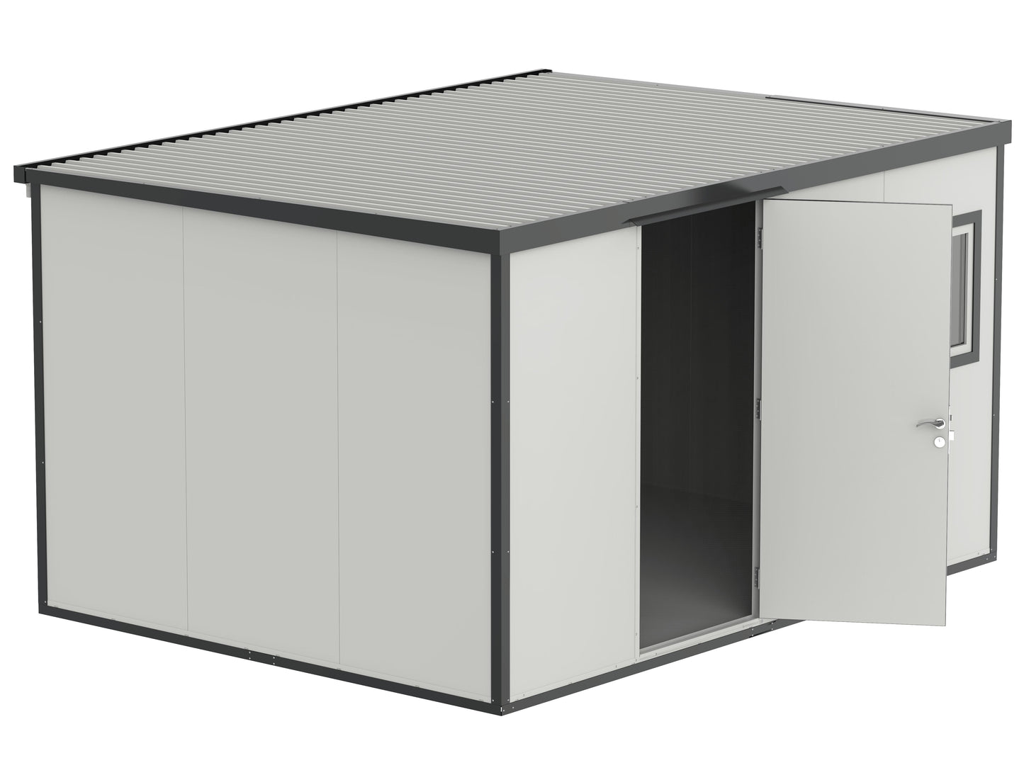 Duramax 13x10 flat roof insulated building 30832, ideal for versatile storage, weather-resistant shed solution.