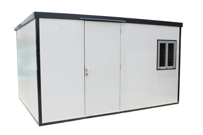 Duramax 13x10 flat roof insulated building 30832, ideal for storage, versatile design, weather-resistant shed.