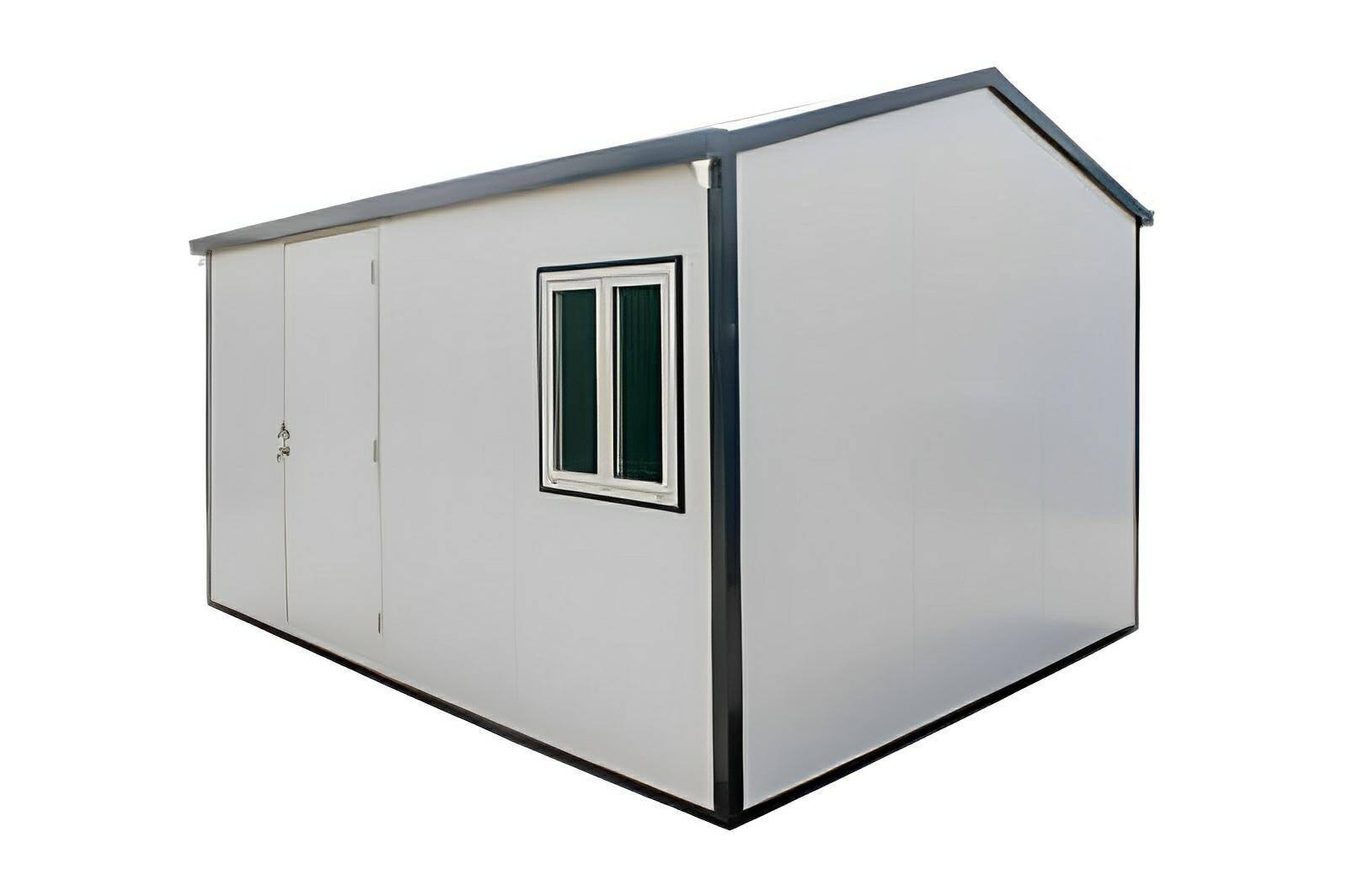 Duramax 13x10 insulated building with gable roof, featuring galvanized steel walls for energy efficiency and durability.