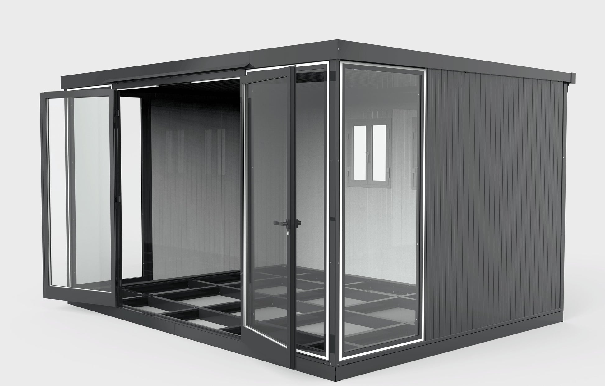 Duramax 13x10 Glass Garden Room - versatile outdoor structure for garden shed, office, or playroom. Stylish and functional design.