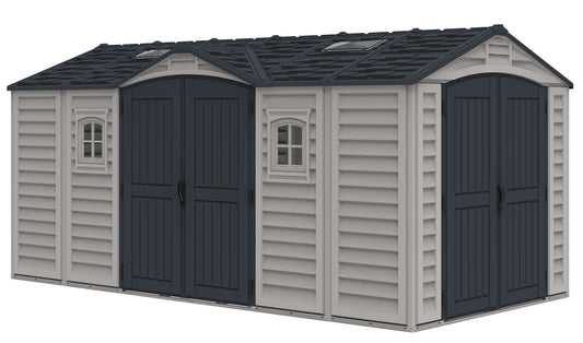 Duramax 15x8 Apex Pro Vinyl Shed w/ Foundation 40216