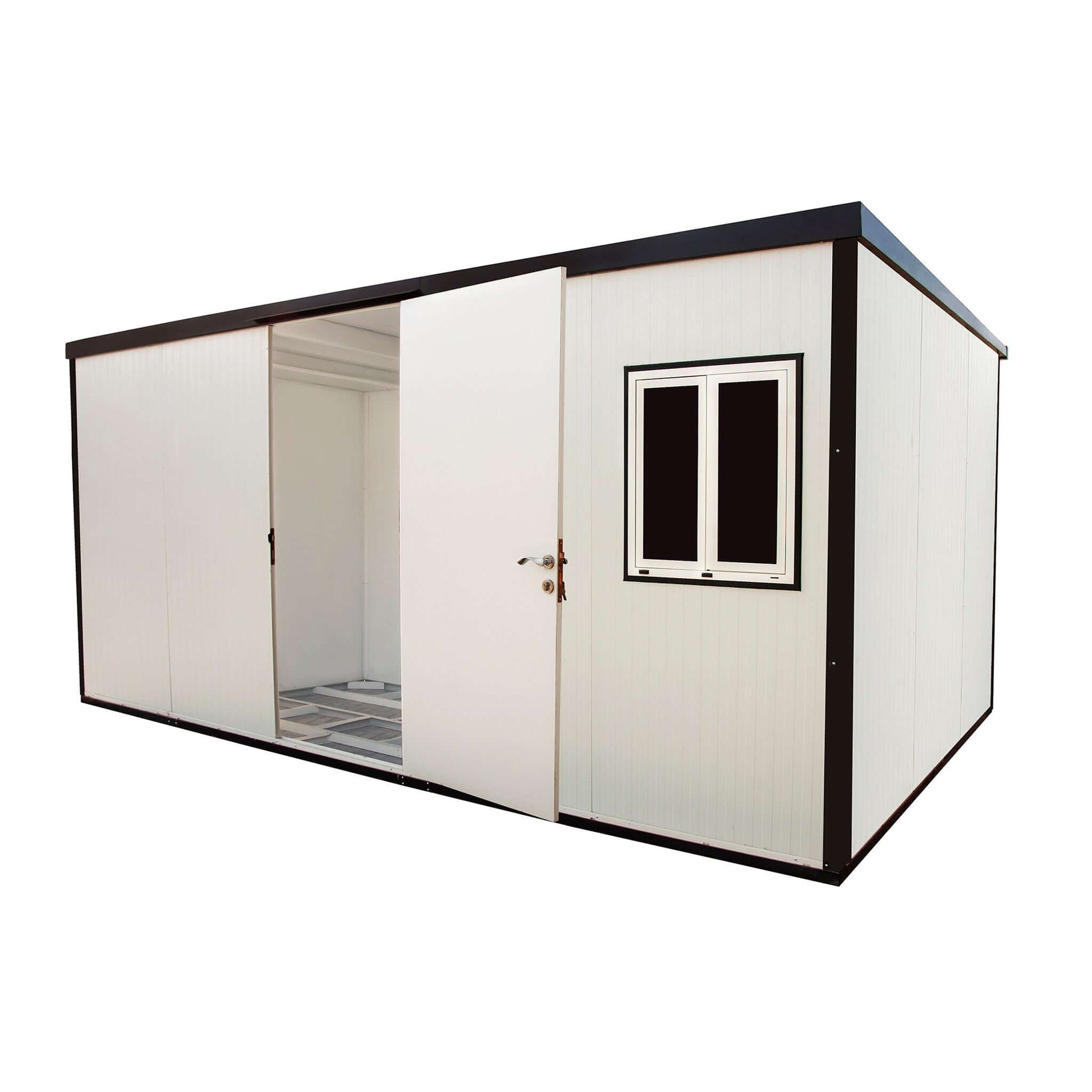 Duramax 16x10 Flat Roof Insulated Building for versatile use and weather protection.
