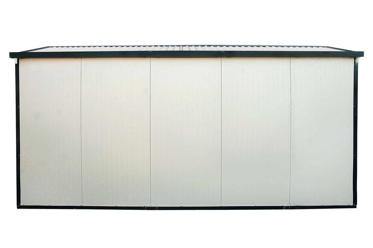 Duramax 16x10 gable roof insulated shed, ideal for offices or workshops, prefabricated for quick installation.