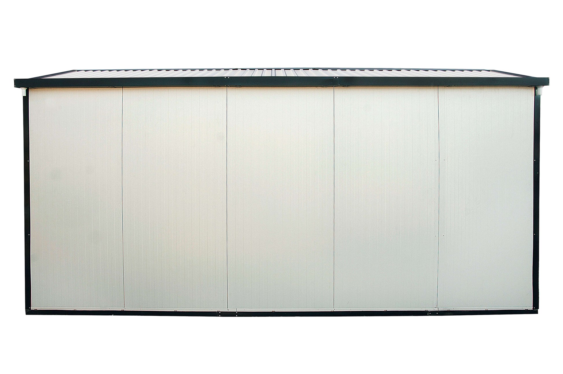 Duramax 16x10 gable roof insulated shed, ideal for offices or workshops, prefabricated for quick installation.