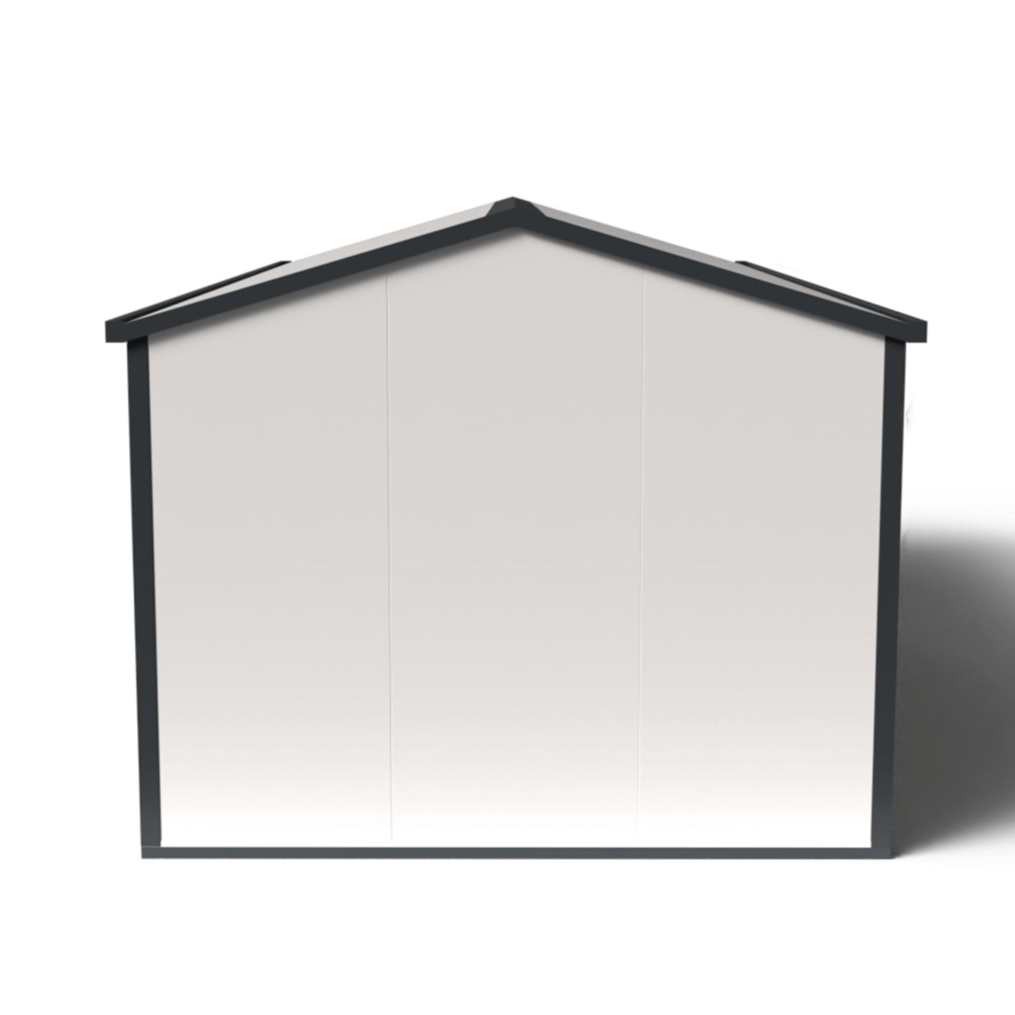 Duramax 19x10 insulated gable roof building front view, suitable for offices, workshops, or shelters.