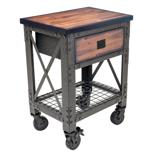 Duramax 27.6 x 20 inch industrial workbench with wheels and drawer, perfect for home or garage, model 68003.