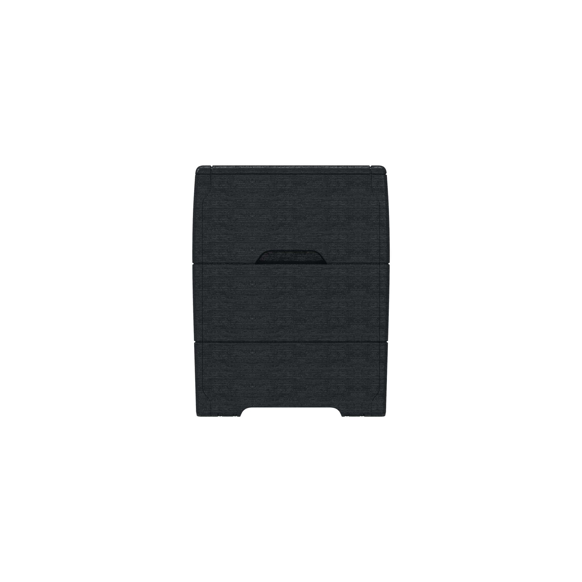 Duramax 71 Gallon Gray Deck Box for outdoor storage and seating