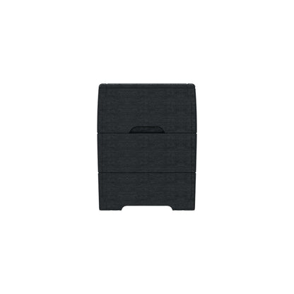 Duramax 71 Gallon Gray Deck Box for outdoor storage and seating