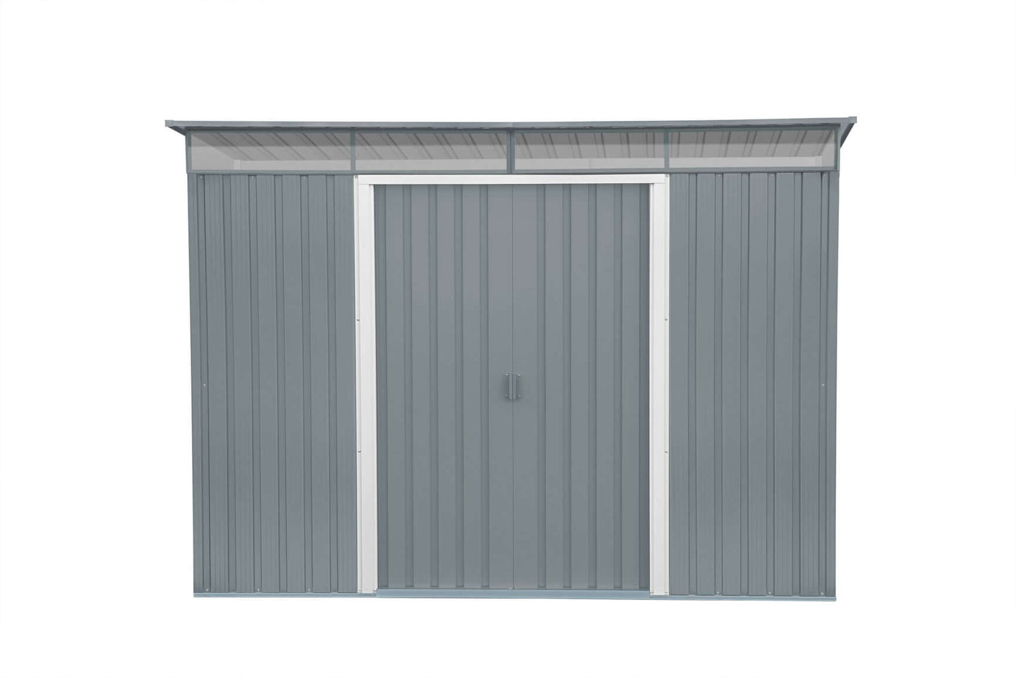 Duramax 8x6 Metal Shed with Skylight and Pent Roof, Perfect for Garden Storage