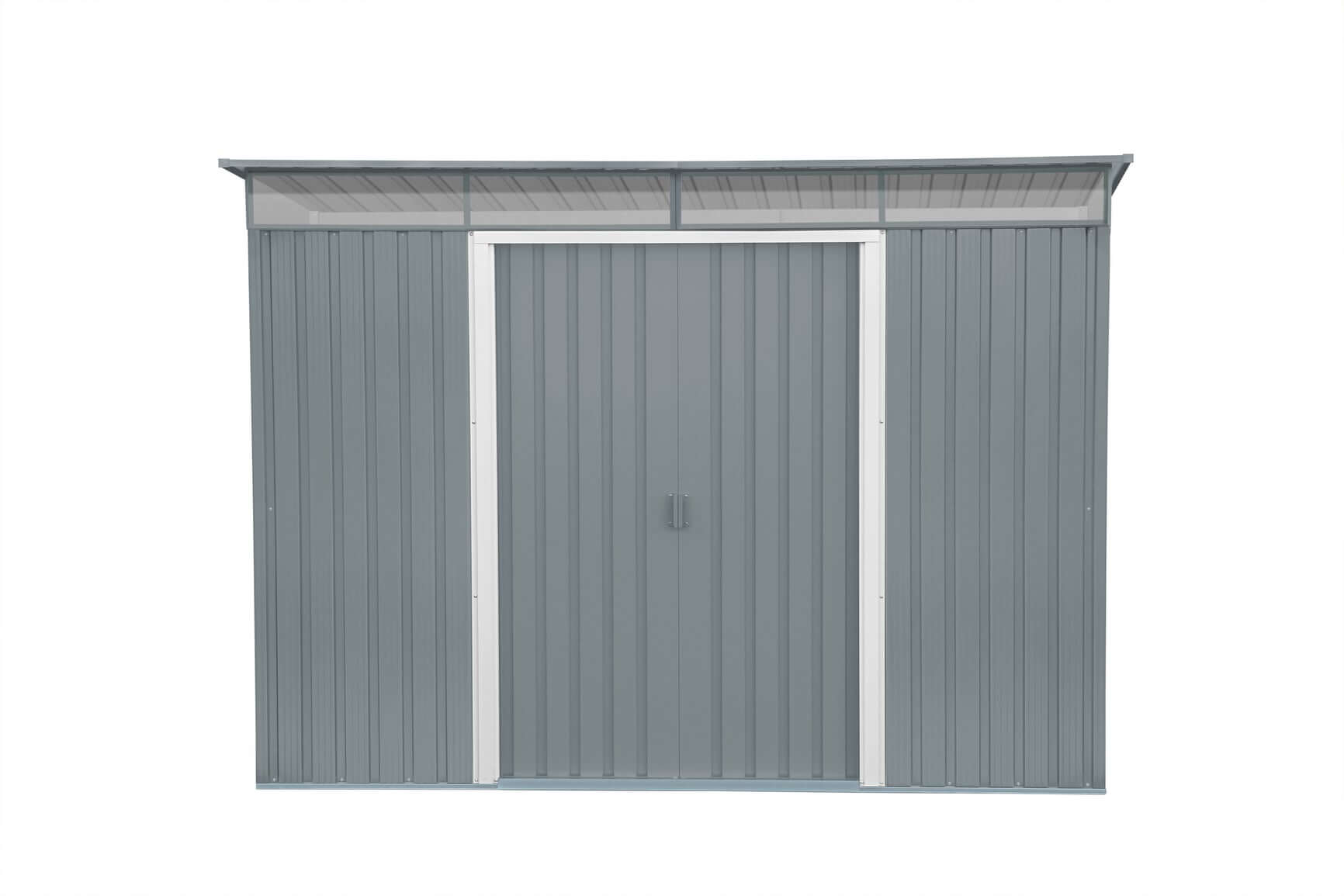 Duramax 8x6 Metal Shed with Skylight and Pent Roof, Perfect for Garden Storage