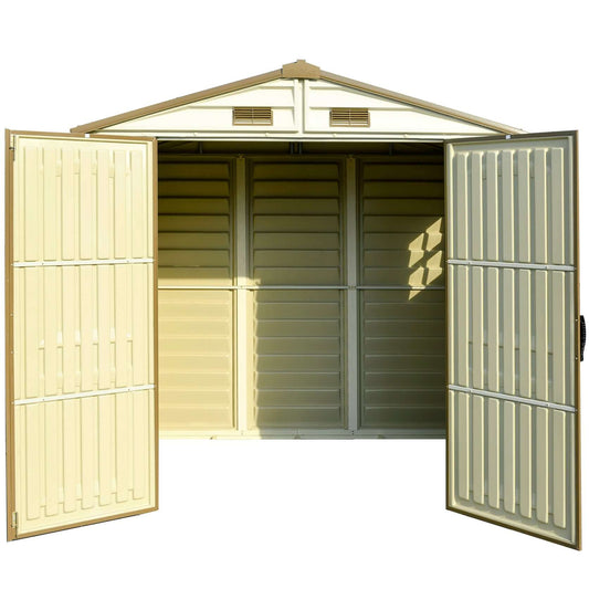 Duramax 8x6 StoreAll Vinyl Shed w/ Foundation 30115 
