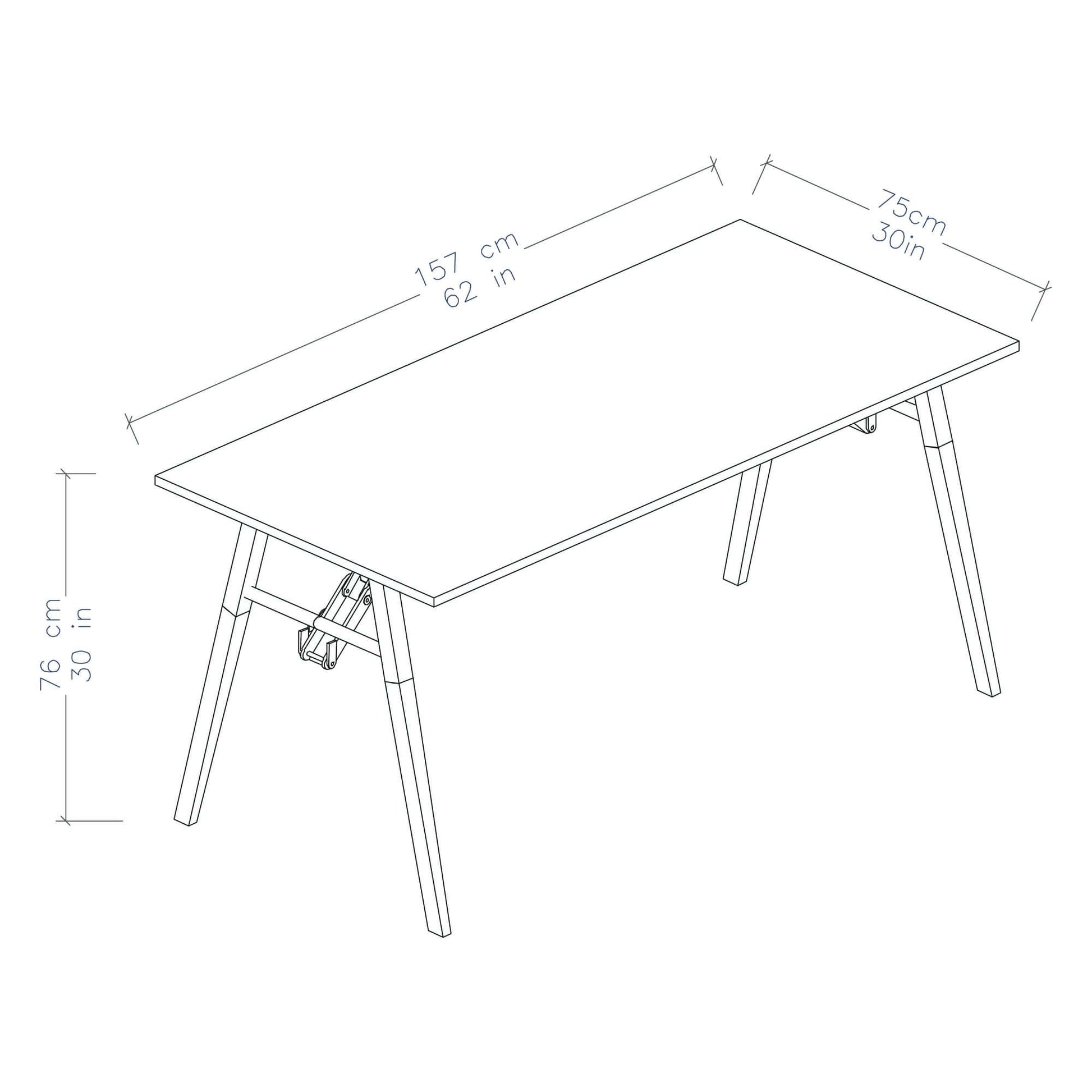 Dimensions of Duramax Neo Folding Table 68053, showing length, width, and height.