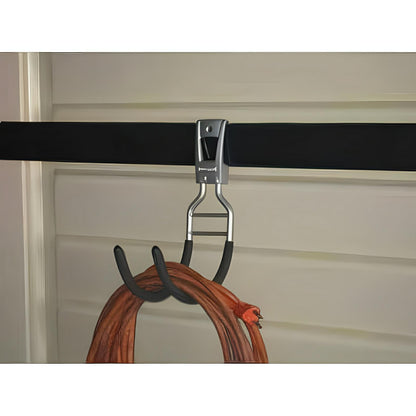 Duramax Shed Storage System Utility Hook 08760 hanging extension cord, by Duramax Building Products, featured on Duramax Sheds Online.