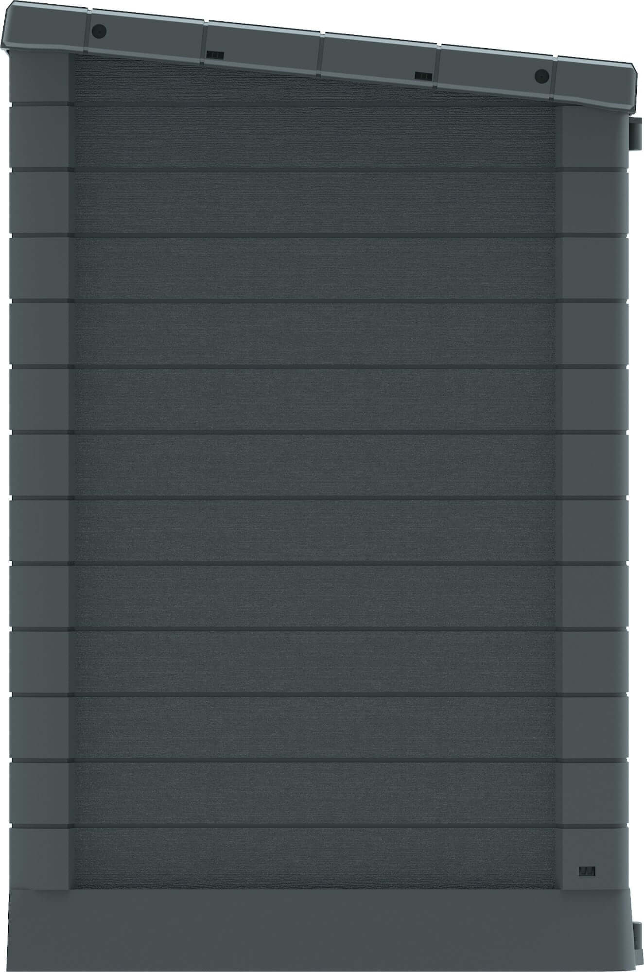 Duramax Storeaway Flat Lid Garden Shed in Gray, 1200L Capacity, Ideal for Outdoor Storage of Tools and Bikes.