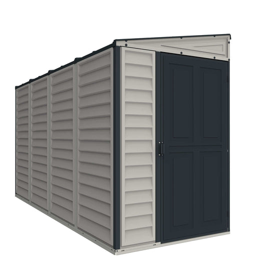 Duramax Vinyl Shed SideMate Plus 4x10 with Foundation Kit, Duramax Building Products, modern outdoor storage solution. 