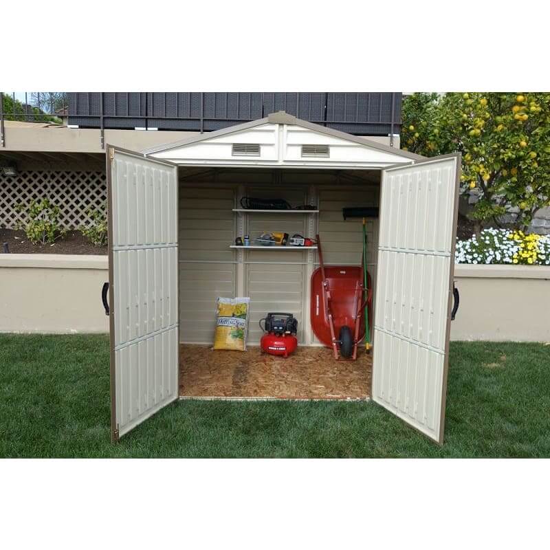 Duramax Vinyl Shed 8x6 StoreAll w/ Foundation Kit 30115