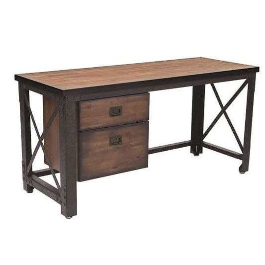 Duramax 62 In Jackson Industrial Metal & Wood desk w/ drawers 68050