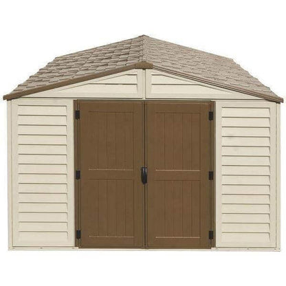 Duramax Vinyl Shed 10.5x13 Woodbridge Plus w/ Foundation Kit 40234