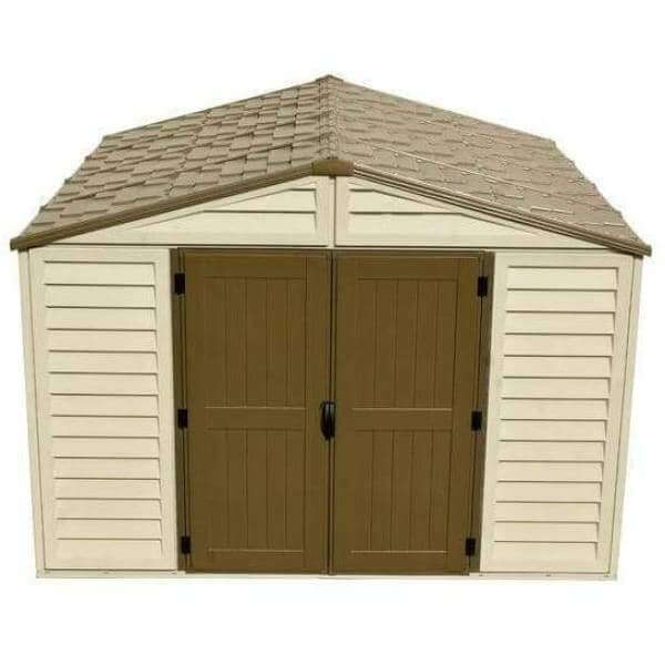 Duramax Vinyl Shed 10.5x10 Woodbridge Plus w/ Foundation Kit 40224