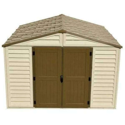 Duramax Vinyl Shed 10.5x10 Woodbridge Plus w/ Foundation Kit 40224