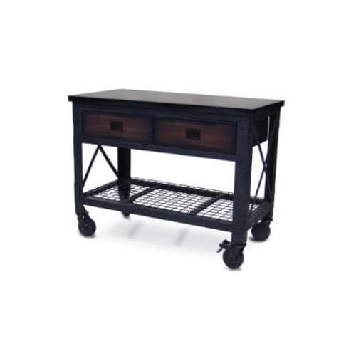 Duramax 48 In x 24 In 2-Drawer Rolling Industrial Workbench w/ Wood Top 68002