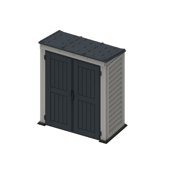 Duramax Vinyl Shed 5x3 YardMate Pent Roof w/ Floor 05325