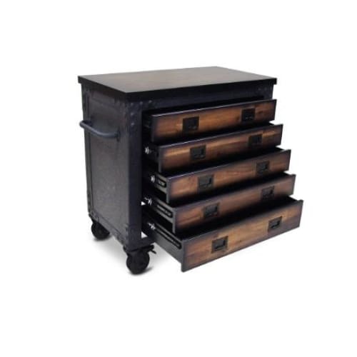 Duramax 36 In 5 Drawer Rolling Tool Chest w/ Wood Top 68006